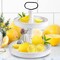 30 PCS Fake Lemons - 3 Sizes of Artificial Simulation Lemons, Realistic Lifelike Faux Lemons Slices Blocks for Tiered Tray Kitchen Table Fake Fruit Birthday Wedding Party Decoration